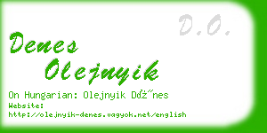 denes olejnyik business card